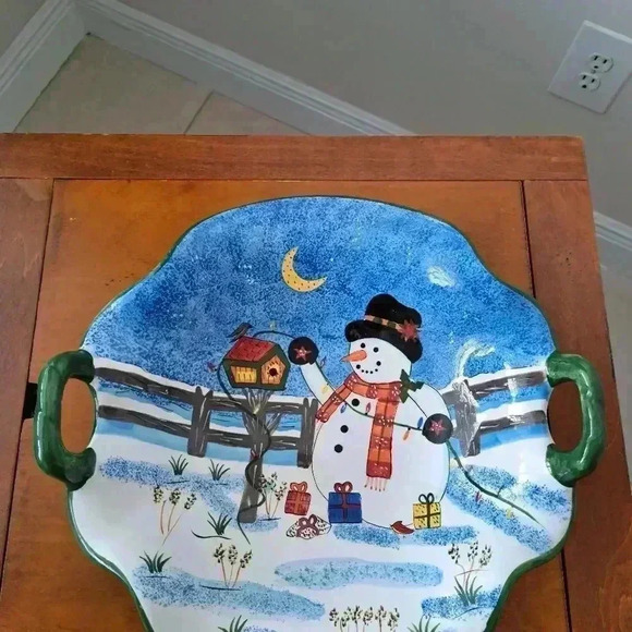 SNOWMAN BOWL WITH HANDLES  STYLE-EYES BY BAUM BROS - Picture 3 of 5